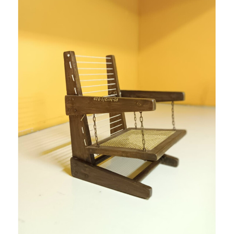 Vintage armchair Pj-Si-07-A by Pierre Jeanneret, 1956