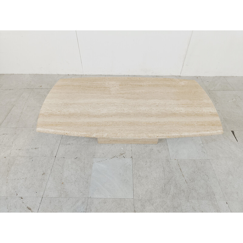 Vintage travertine coffee table, Italy 1970