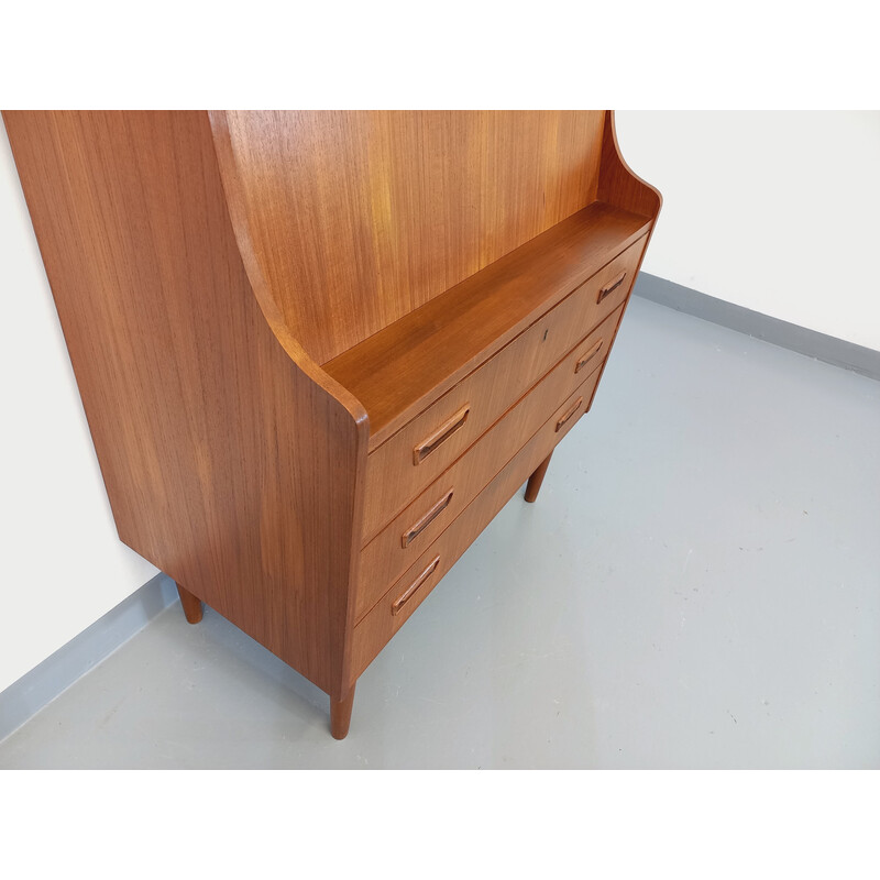 Scandinavian vintage teak secretary by Gunnar Nielsen Tibergaard, 1950-1960