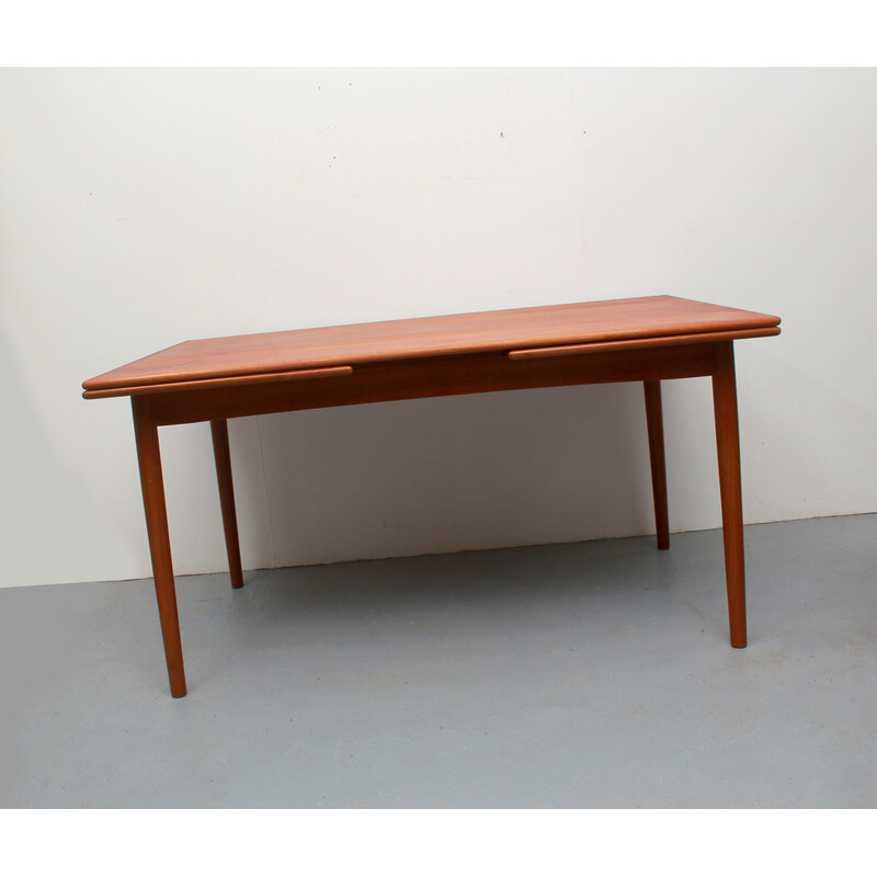 Vintage extendible dining table in teak, 1960s