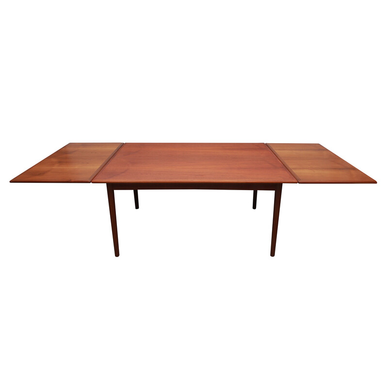 Vintage extendible dining table in teak, 1960s