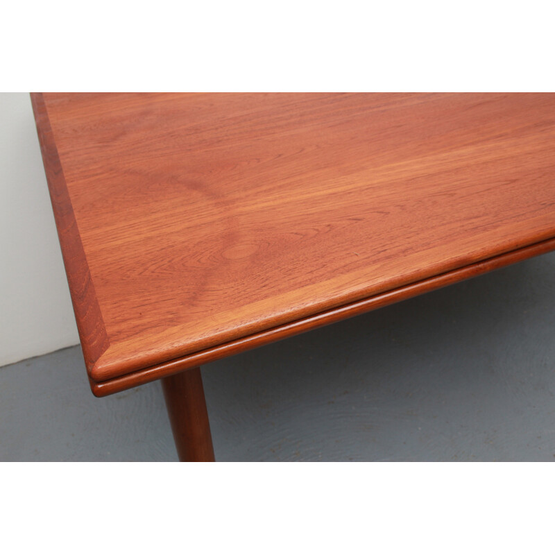 Vintage extendible dining table in teak, 1960s