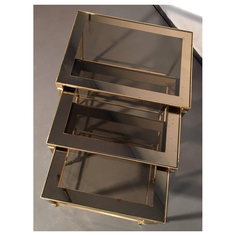 Set of Hollywood Regency Maison Jansen nesting tables - 1960s