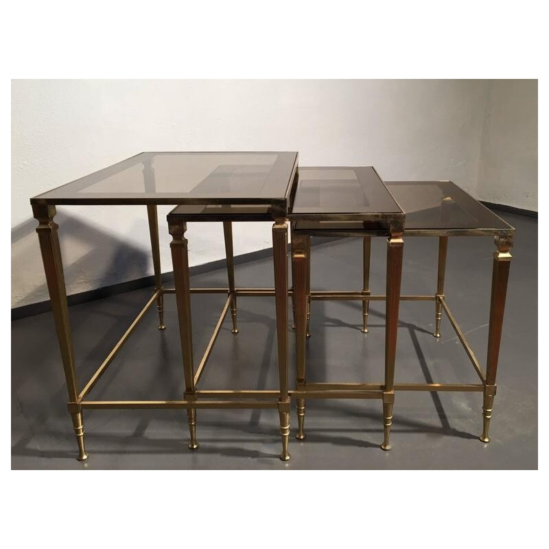Set of Hollywood Regency Maison Jansen nesting tables - 1960s