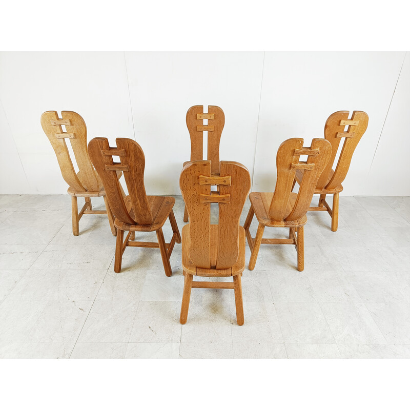 Ensemble de 6 chaises vintage par Depuydt, Belgique 1960