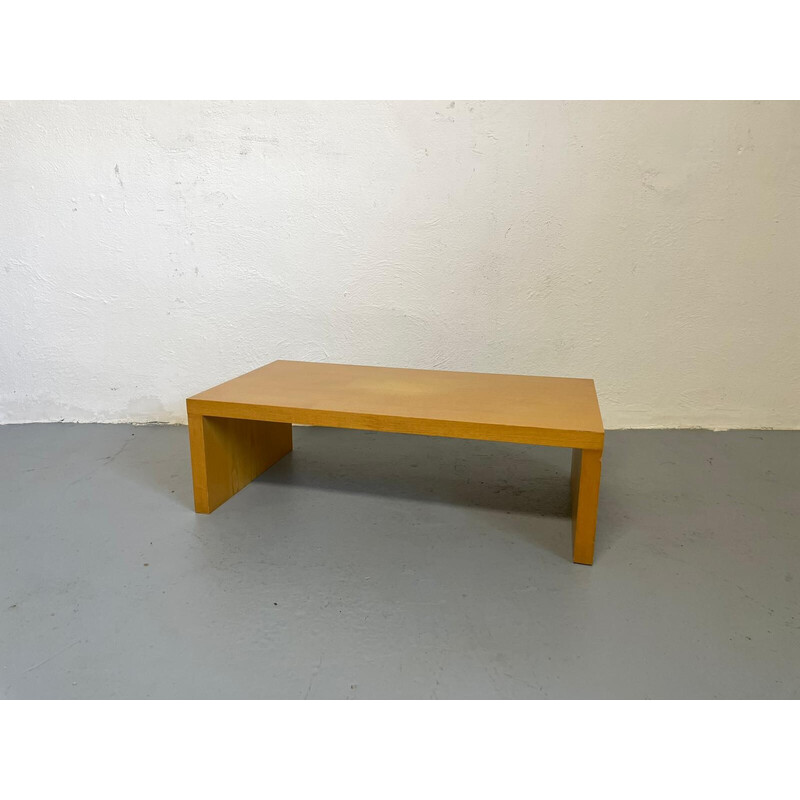 Mesa de centro vintage de madera maciza, Dinamarca 1980