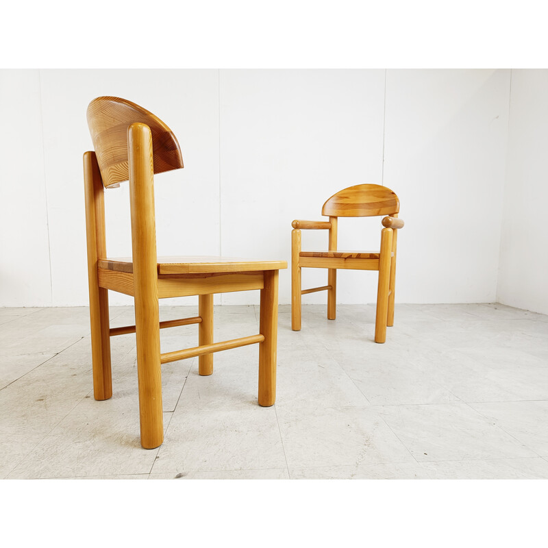 Set of 6 vintage pine chairs by Rainer Daumiller for Hirtshals Savvaerk, Denmark 1980