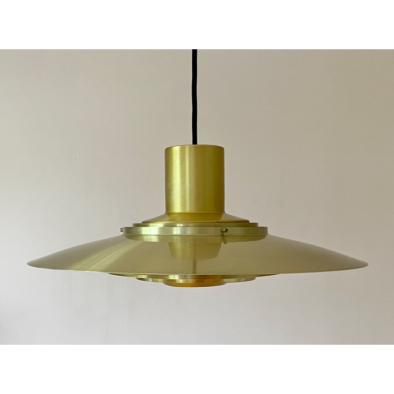 Lampadario vintage in ottone di Preben Fabricius e Jørgen Kastholm per Nordisk Solar, Danimarca 1964