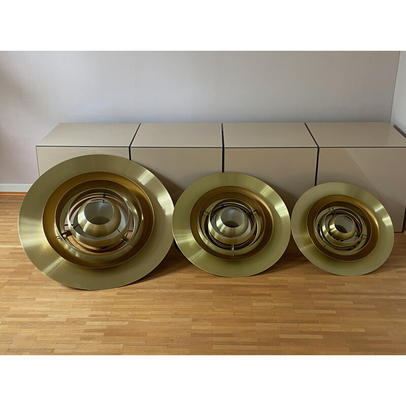 Vintage brass chandelier by Preben Fabricius and Jørgen Kastholm for Nordisk Solar, Denmark 1964