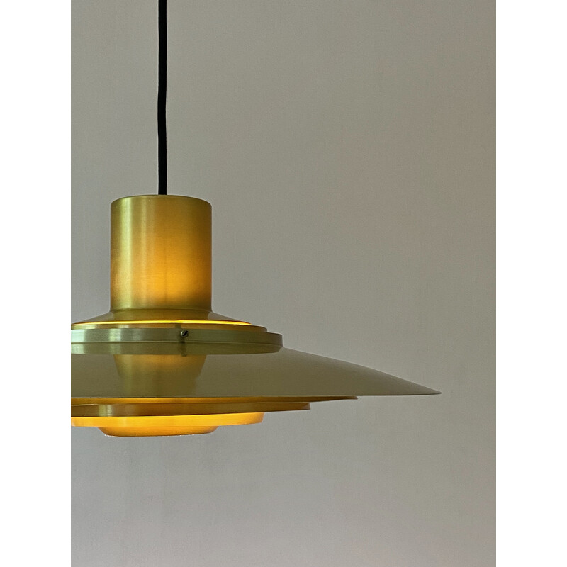 Lampadario vintage in ottone di Preben Fabricius e Jørgen Kastholm per Nordisk Solar, Danimarca 1964