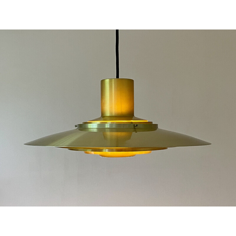 Lampadario vintage in ottone di Preben Fabricius e Jørgen Kastholm per Nordisk Solar, Danimarca 1964