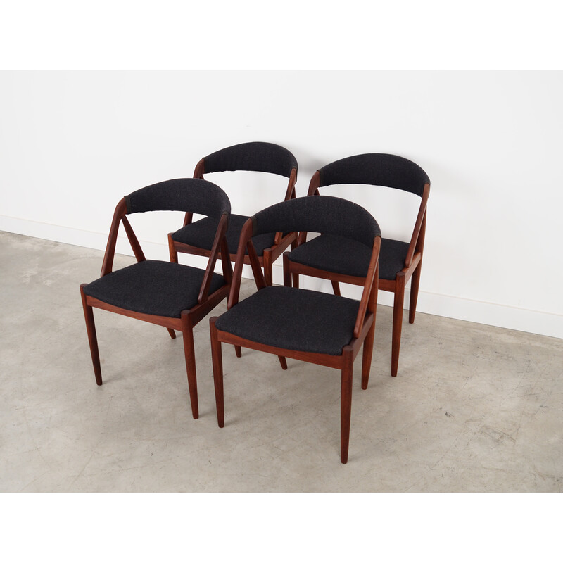 Set of 4 vintage teak Danish chairs by Kai Kristiansen, 1970s