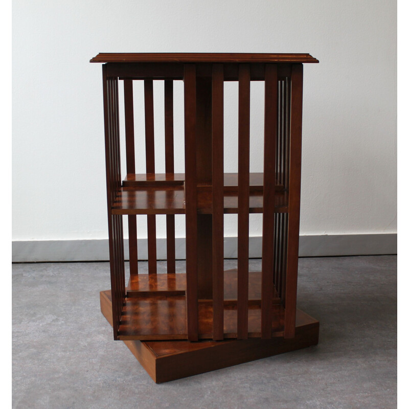 Vintage mahogany revolving bookcase