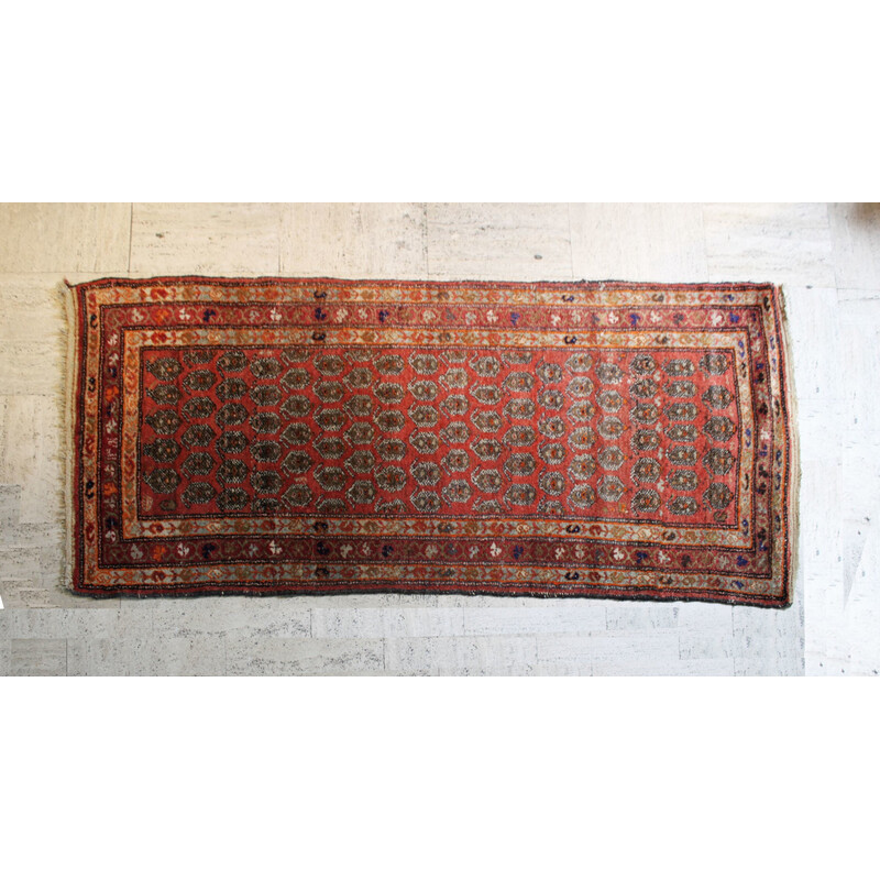 Vintage Persian rug Sarouk mir in virgin wool