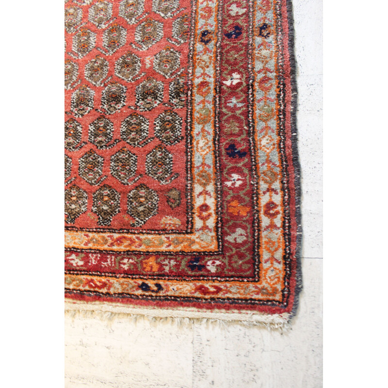 Vintage Persian rug Sarouk mir in virgin wool