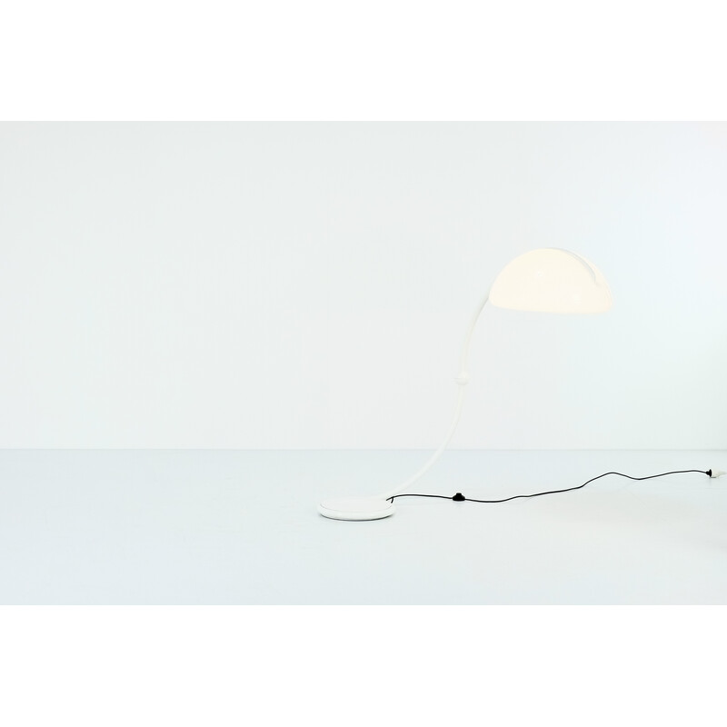 Vintage Serpente floor lamp in metal by Elio Martinelli for Martinelli Luce, Italy 1960