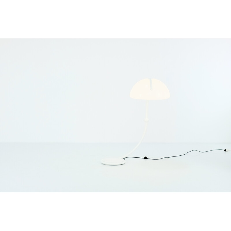 Vintage Serpente floor lamp in metal by Elio Martinelli for Martinelli Luce, Italy 1960