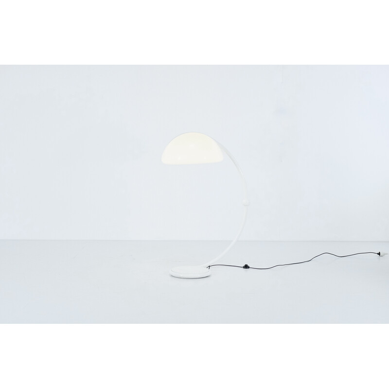 Vintage Serpente floor lamp in metal by Elio Martinelli for Martinelli Luce, Italy 1960