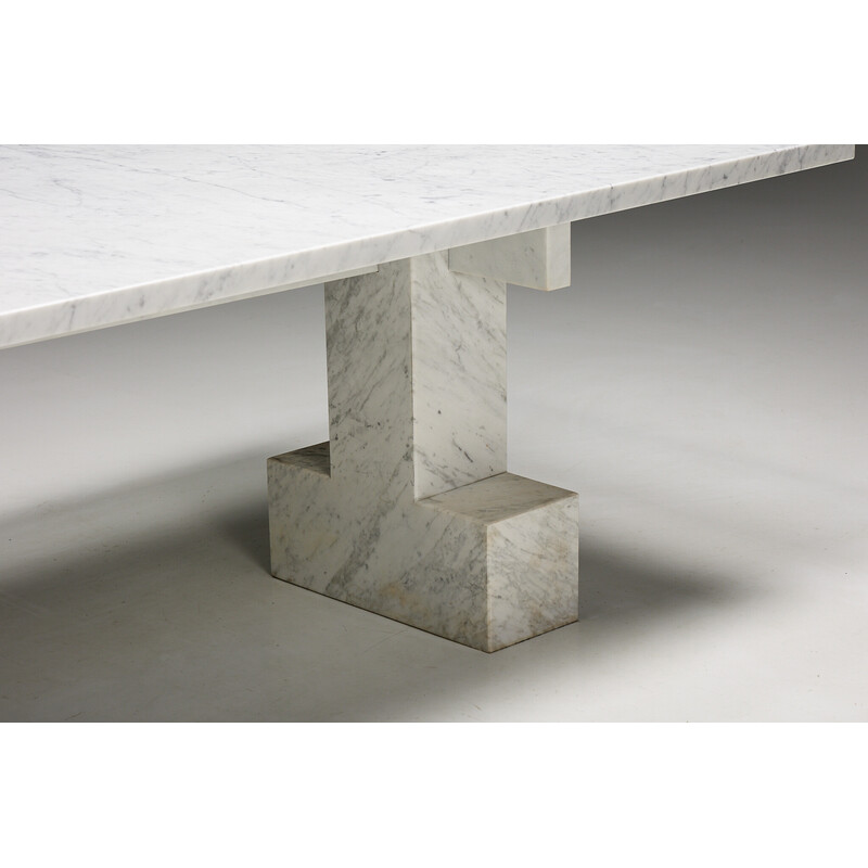 Table vintage en marbre de Carrare, Italie 1970