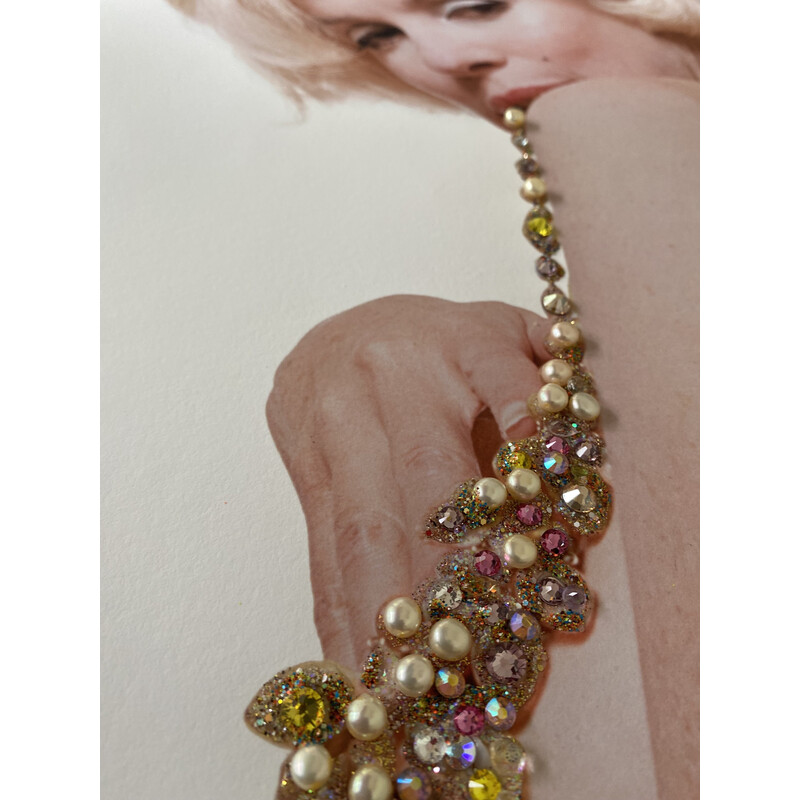 Vintage photograph "Marilyn New Boob Smile Jeweled" by Bert Stern