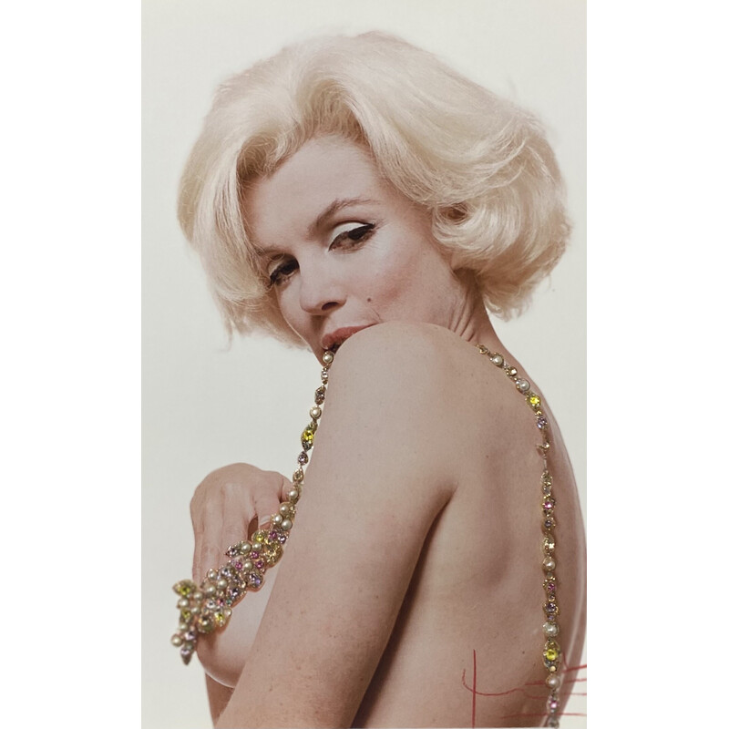 Vintage photograph "Marilyn New Boob Smile Jeweled" by Bert Stern