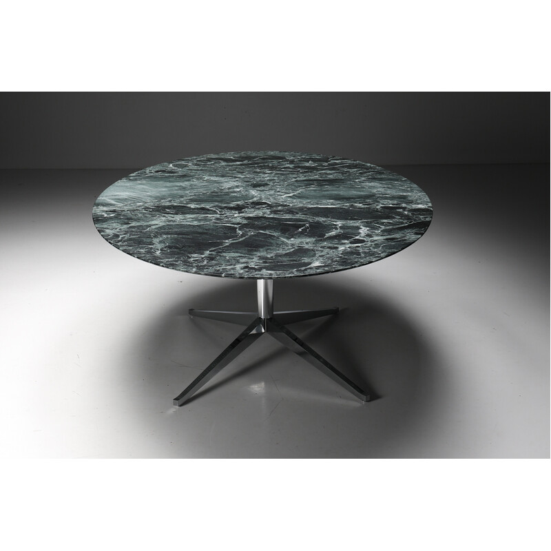 Vintage oval marble dining table by Florence Knoll, 1960