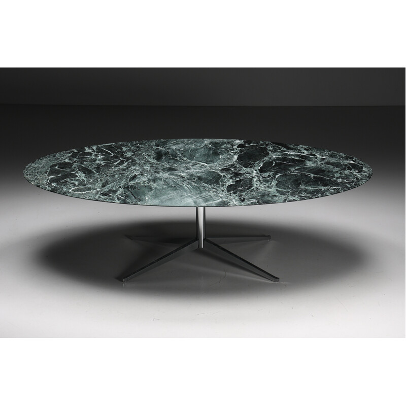 Mesa de comedor vintage ovalada de mármol de Florence Knoll, 1960