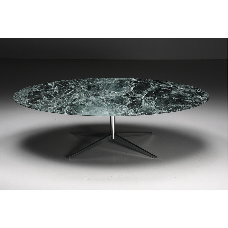 Vintage oval marble dining table by Florence Knoll, 1960