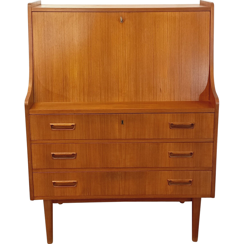 Scandinavian vintage teak secretary by Gunnar Nielsen Tibergaard, 1950-1960