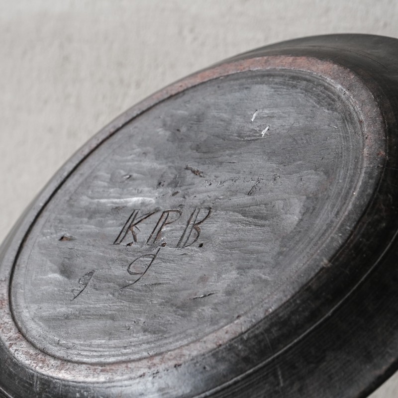 Vintage bowl in ebonized wood, Sweden 1900