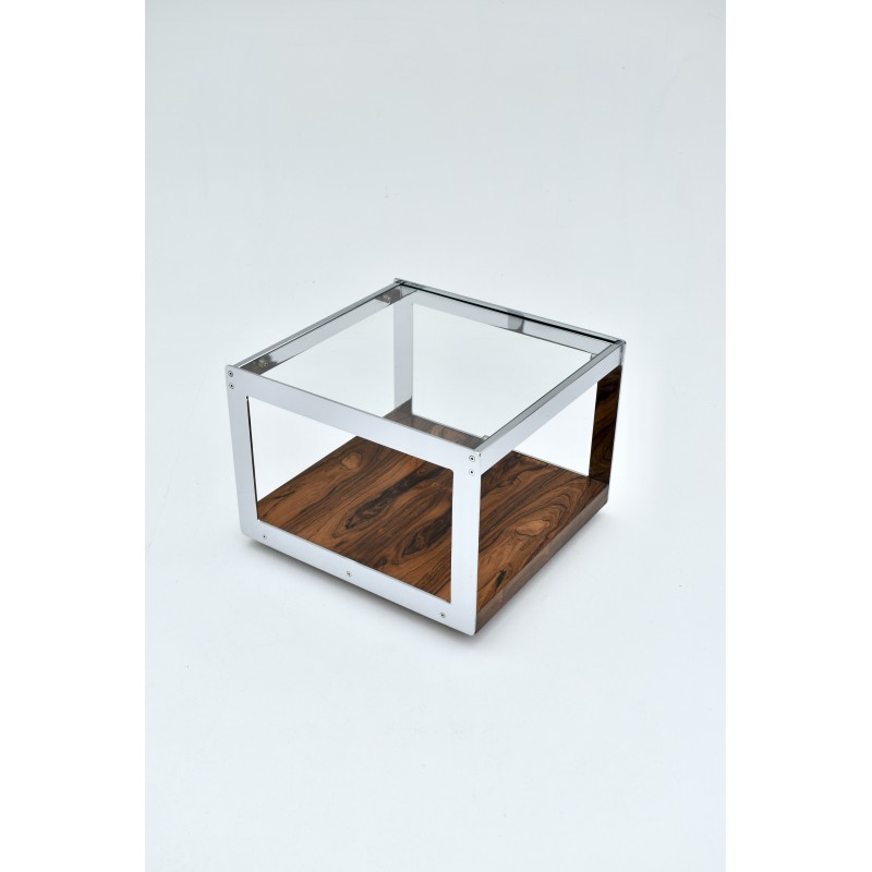 Vintage rosewood and chrome side table by Richard Young for Merrow Associates, 1970