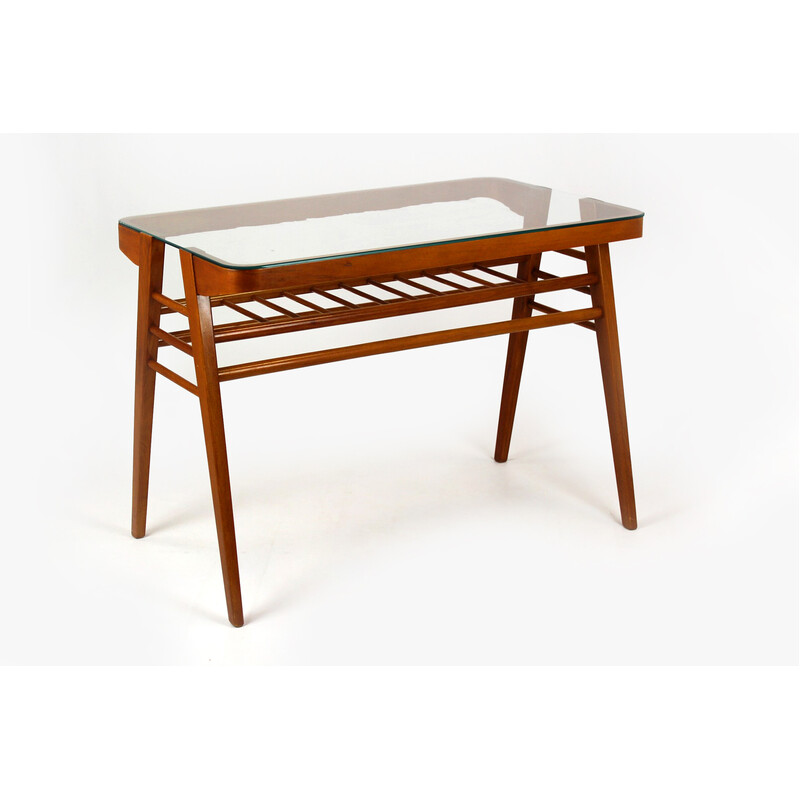 Vintage wooden coffee table by František Jirák, Czechoslovakia 1960s