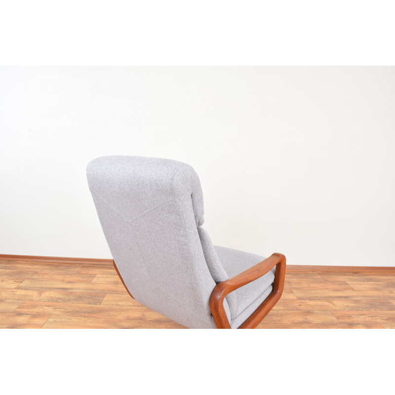 Mid-century Danish teak swivel office armchair, 1960s