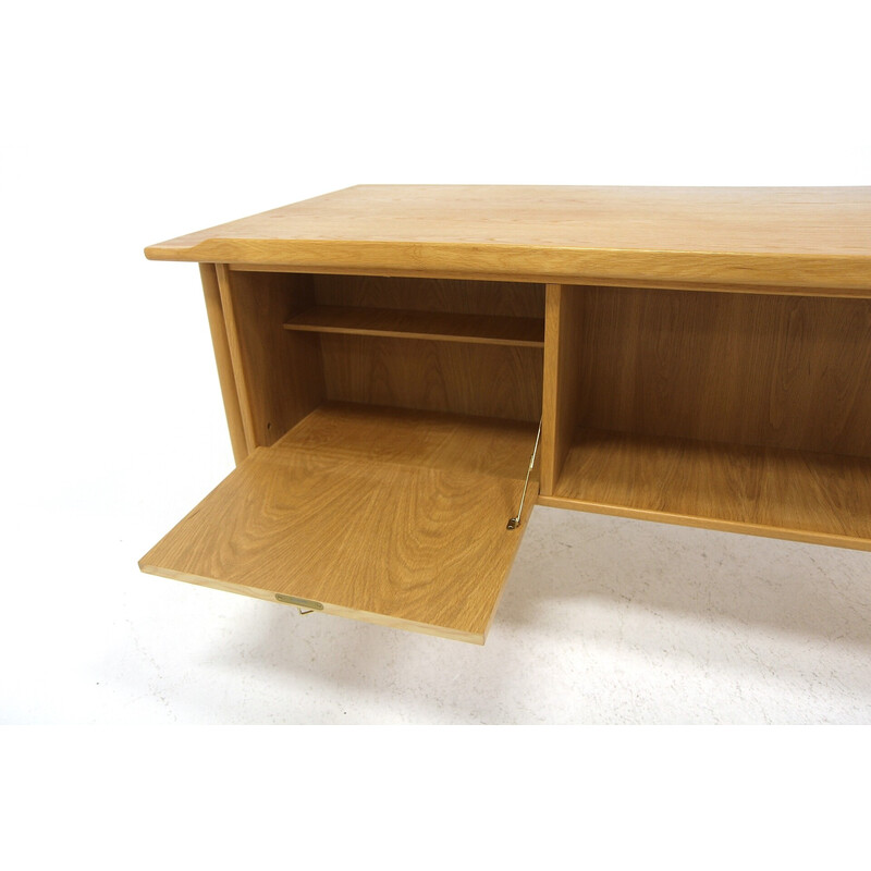 Scandinavian vintage oakwood desk by Lelångs Möbelfabrik, Sweden 1960