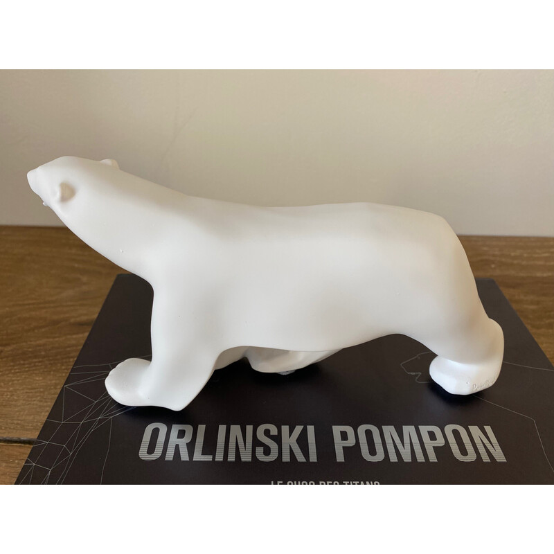 Vintage polar bear sculpture by Richard Orlinsk for Dixit Arte
