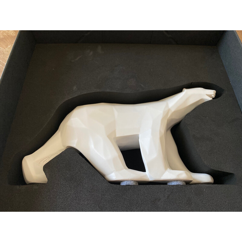 Vintage polar bear sculpture by Richard Orlinsk for Dixit Arte