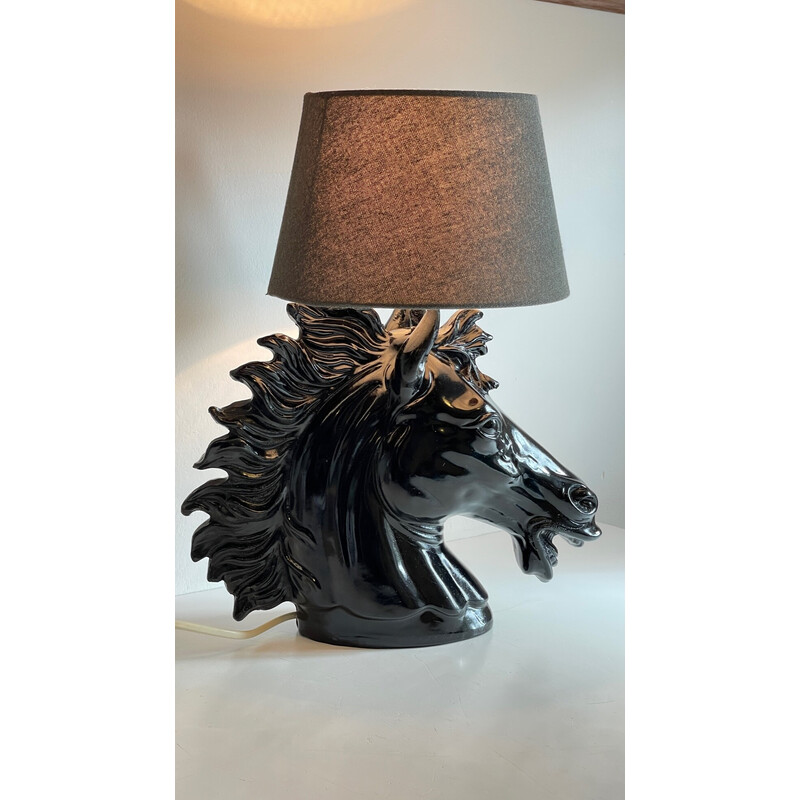Lampe vintage en forme tête de cheval par Codico Strasbourg, 1980