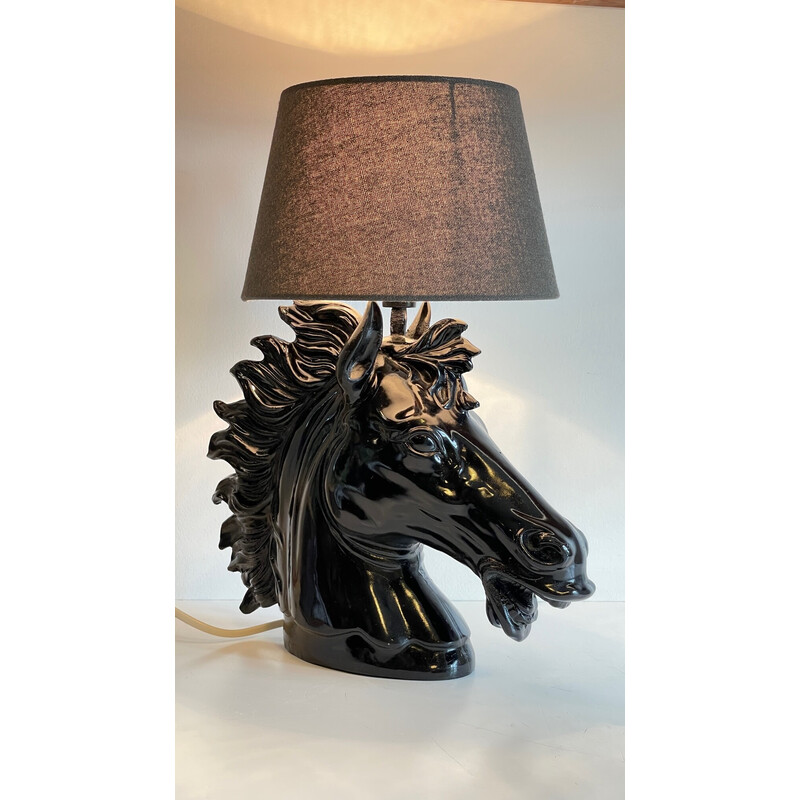 Lampe vintage en forme tête de cheval par Codico Strasbourg, 1980