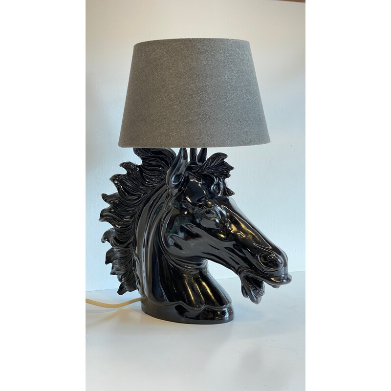 Lámpara de cabeza de caballo vintage de Codico Strasbourg, 1980
