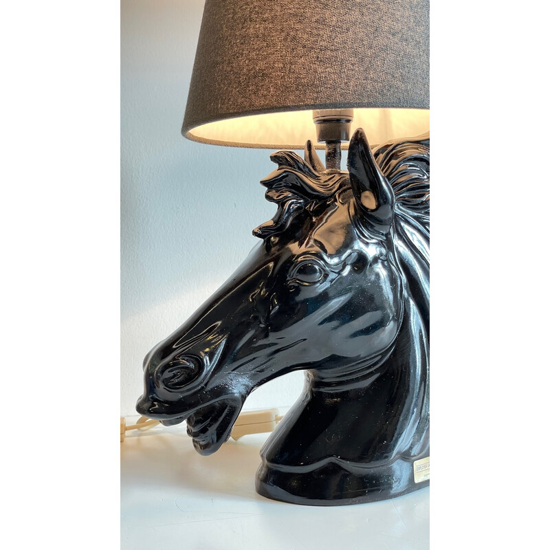 Lampe vintage en forme tête de cheval par Codico Strasbourg, 1980