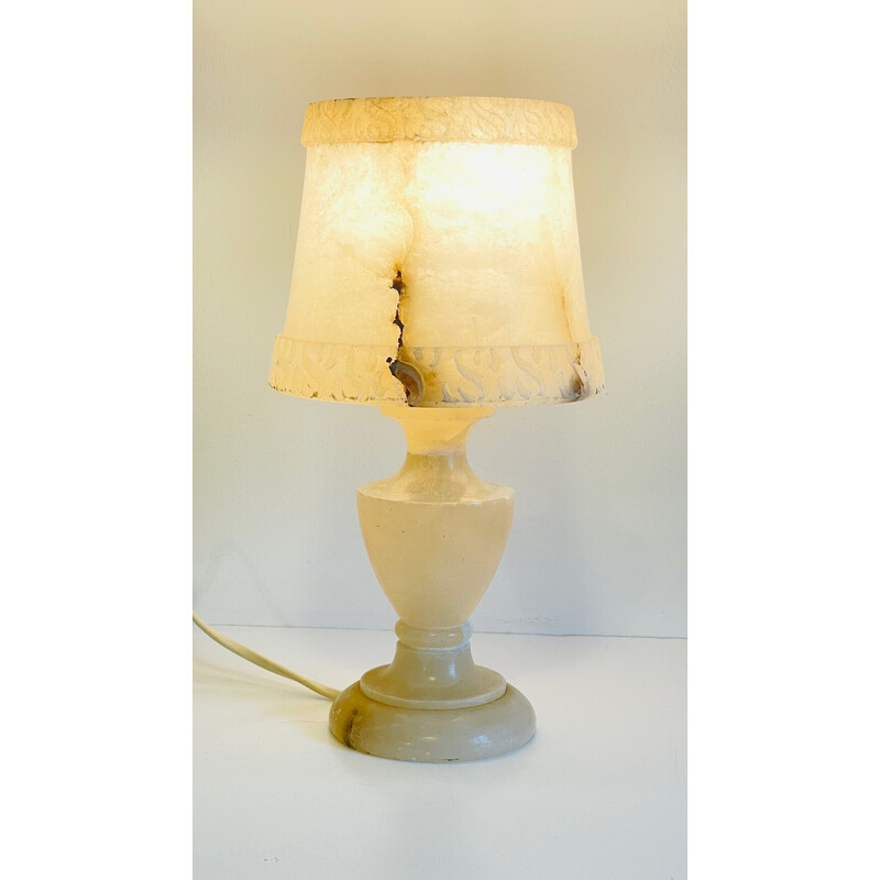 Vintage geometrische lamp in albast, 1970
