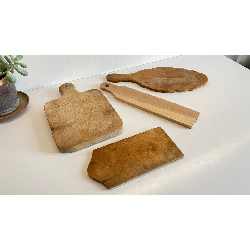 Set of 4 vintage wooden cutting boards