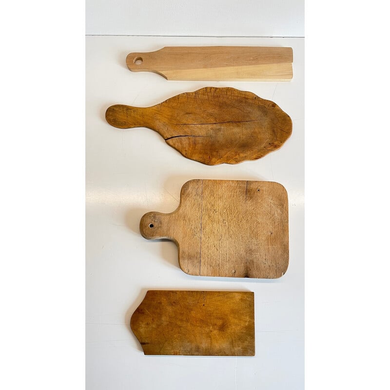 Set of 4 vintage wooden cutting boards