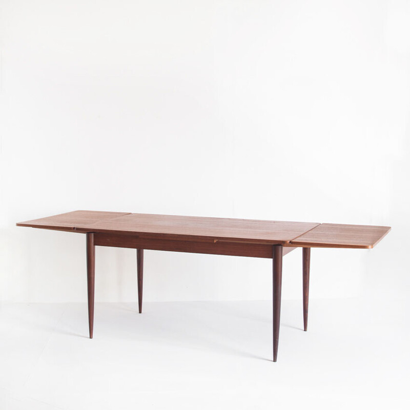 Vintage teak table with extensions, France 1960