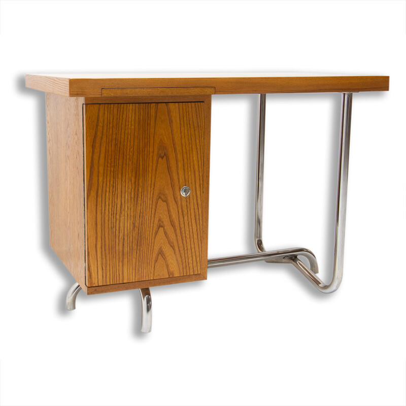 Vintage Bauhaus tubular desk, Czechoslovakia 1930