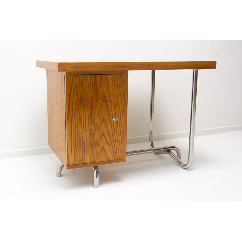 Vintage Bauhaus tubular desk, Czechoslovakia 1930