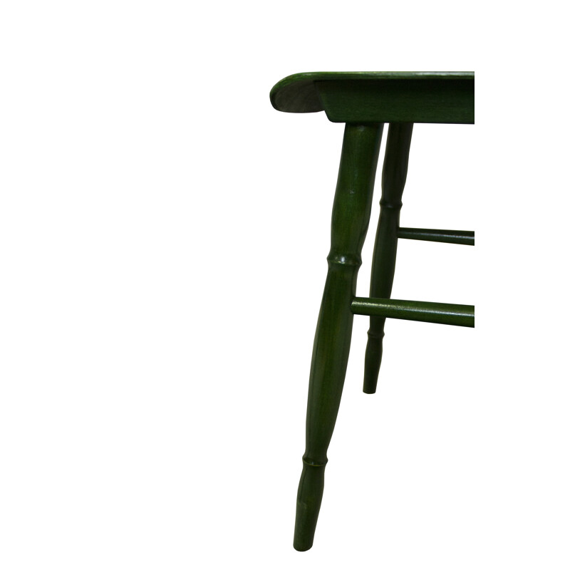 Postmodern green dining chairs in wood produced by Ton - 1980s