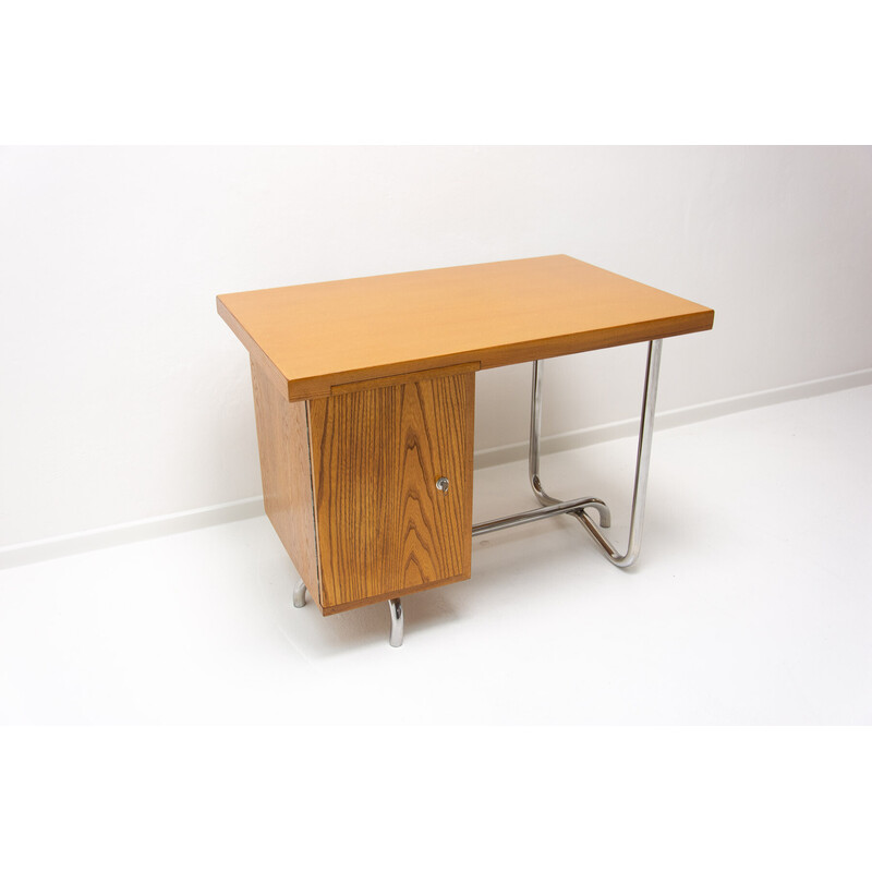 Vintage Bauhaus tubular desk, Czechoslovakia 1930