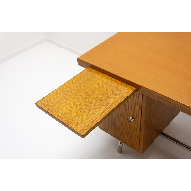 Vintage Bauhaus tubular desk, Czechoslovakia 1930