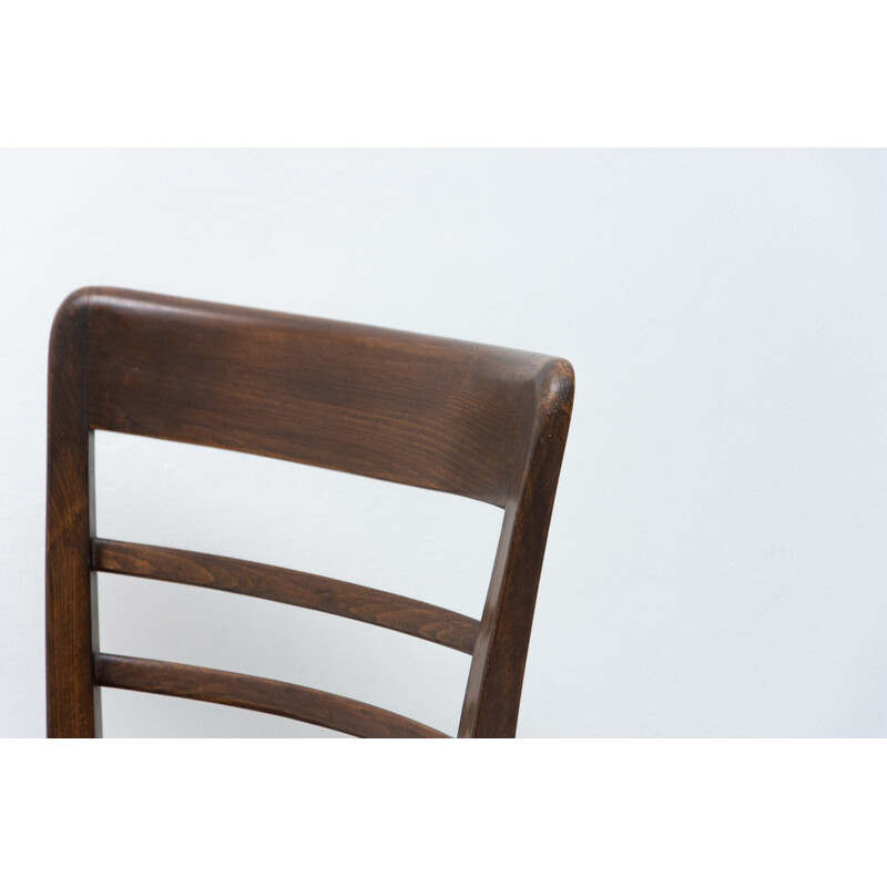 Vintage walnut bistro chair by Thonet, Czechoslovakia 1930s